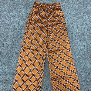 Rust contemporary flare pants